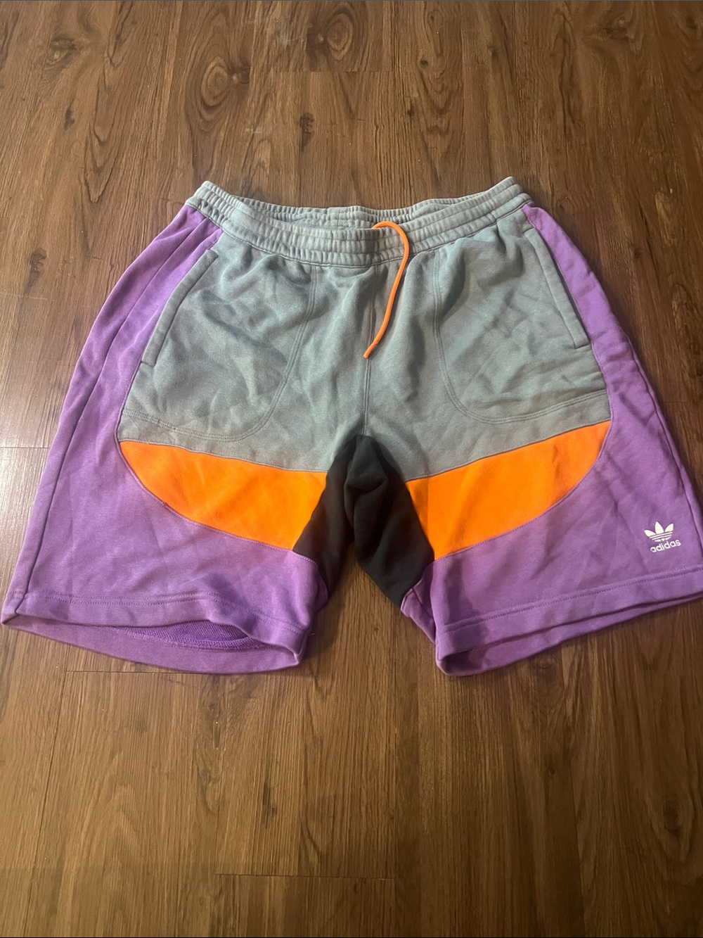 adidas Men's Purple, Gray & Orange Athletic Shorts